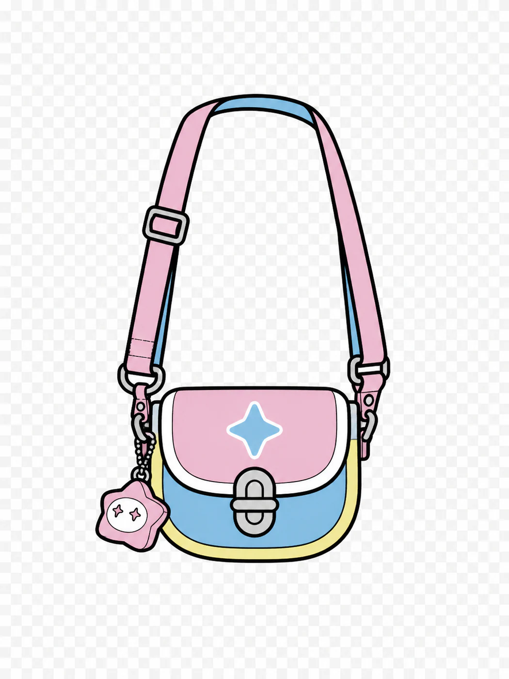 星扣锁斜挎包